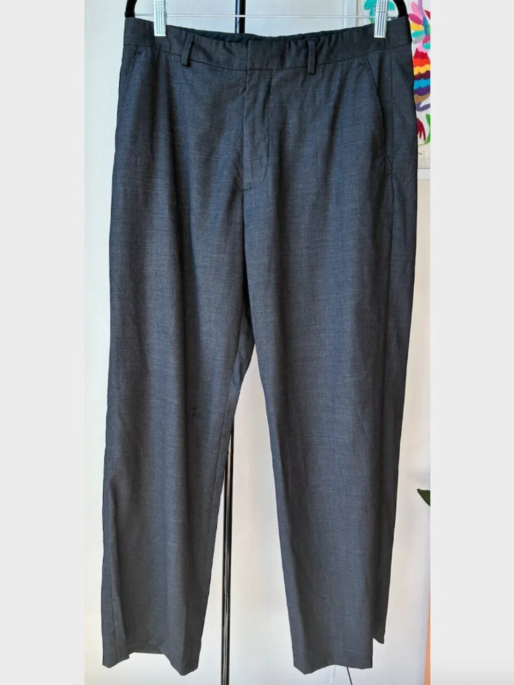 Banana Republic Men's Dark Gray Wool Pants - Size 33 X 30